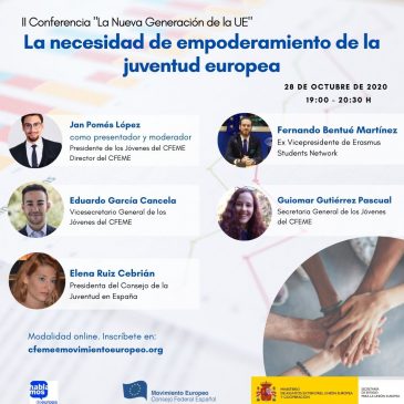 II Conferencia del ciclo «La nueva generación de la UE»: La necesidad de empoderamiento de juventud Europea